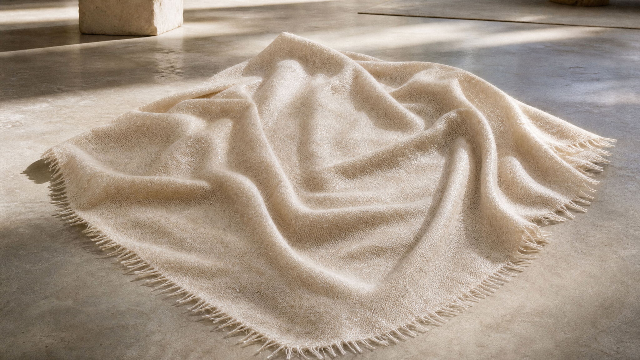 Cashmere Scarf in Beige